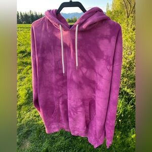 Gap Magenta Oversized Tie-Dye Hoodie